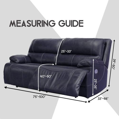 ULTICOR Extra Wide 75 - 100, Reclining 2 Seater Sofa, Extra Wide Reclining Love Seat Slipcover, 6-Piece Yarn Fabric, Reclining Sofa Covers, Thick, Soft, Washable (Ivory)