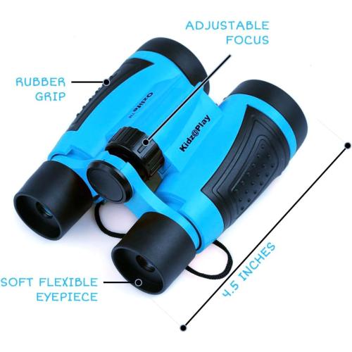 Adventure Kidz - Outdoor Exploration Kit, Children’s Toy Binoculars, Torch, Compass, Whistle, Magnifying Glass, Backpack. Great Kids Gift Set for Camping, Hiking, Educational and Pretend Play.