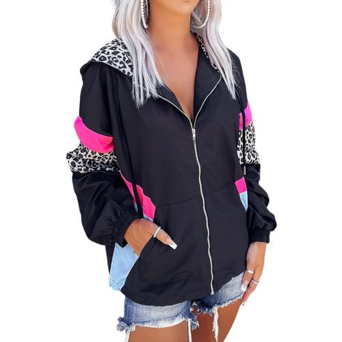 Size Large MOLERFO Y2k Jacket Leopard Print Windbreaker 2000s Jackets for Women Trendy 90s Outfits for Women