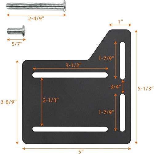 Headboard Adapter Kit, 2 PCS Headboard Brackets for Metal Bed Frame, Full to Queen Conversion Kit