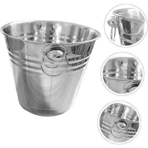 SILVER Beer Bottle Bucket Ice Beer Bucket Bar Supply Stainless Steel Ice Cube Container Party Wine Holder
