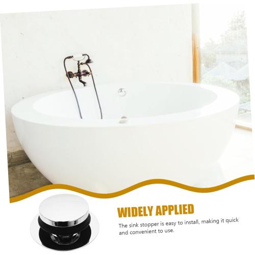 Cabilock Washbasin Drain Stopper Heavy Duty Metal Pressing Sink Stopper for Bathroom and Kitchen Prevents Water Backflow Easy to Clean and Install