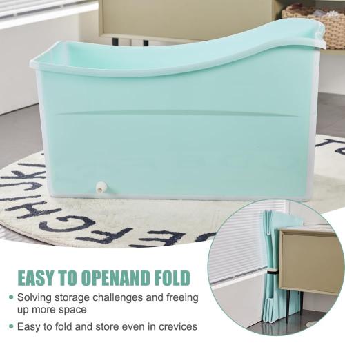 Large Foldable Bathtub for Toddler Collapsible Baby Bathtub Portable Bath tub Lightweight for Children Twins Petite Adult