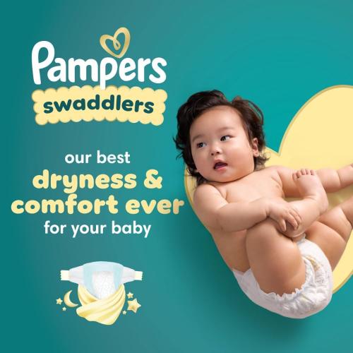 Pampers Swaddlers Diapers, Size 3 (13-26 lbs), 168 Count, Absorbent, Keeps Baby Dry and Comfortable, Skin Safe Disposable Baby Diaper (Packaging May Vary)