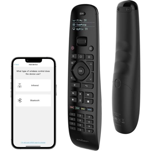 SofaBaton U2 Universal Remote with Backlit Button, All in One Universal Remote Control with App Control, Custom Macros, Compatible with Smart TVs,Sound Bar and DVD/Blu-ray Players, and More