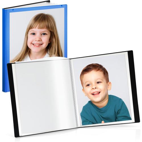 Cranbury Portfolio Binder 8x10, 48 Photos, Clear Sleeves, Blue