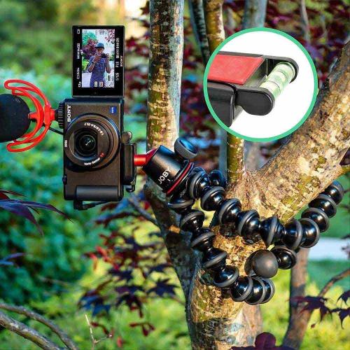 Joby GorillaPod 3K Kit, Compact Stand 3K and Ballhead for Compact Cameras, Tripod Kit, Travel Tripod for Cameras, Holds Devices up to 6.6lbs, JB91507, Made in Italy, Black/Charcoal