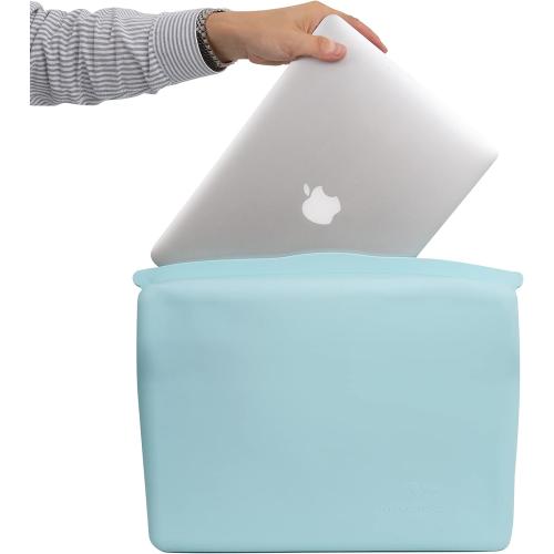 Large Silicone Waterproof and Heat Resistant Bag- Airtight Zip Closed Seal Pouch, Fireproof & Water Proof Safe Storage Holder for Cash, Passport, Laptop, Folder, Important Legal Documents & Valuables