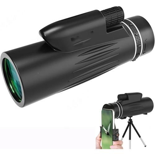 12X50 HD Monocular Telescope with Bak4 Prism, Bird Watching, Includes Mobile Phone Clip & Tripod - Perfect for Outdoor Adventures