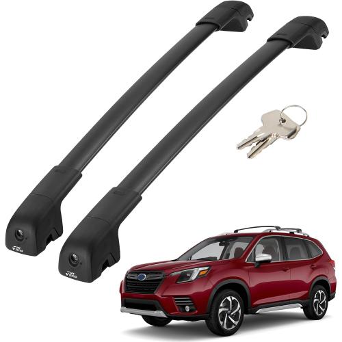 JOYTUTUS Car Roof Rack Cross Bars Compatible with Subaru Forester 2014-2026 | Not for Wilderness, 300LBS Lockable Anti-Theft Aluminum Car Crossbars for Rooftop Cargo Carrier Kayaks Canoes Bikes Skis