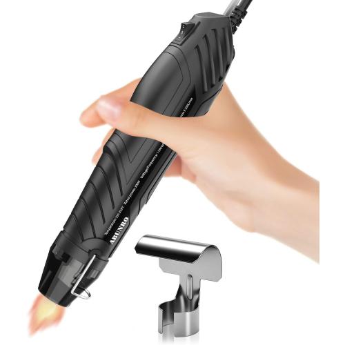 Mini Heat Gun, 2-Temp Settings 482℉ & 662℉（250℃& 350℃), 6.6FT Long Cable Fast Heat Hot Air Gun Tool with Reflector Nozzle, Overload Protection for Crafting, Vinyl Wrap and Shrink Tubing