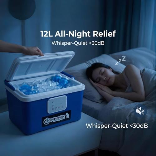 [CBL] Programmable Cold Therapy Machine, Ice Machine for Knee After Surgery with Knee & Shoulder Pads, Ice Water Circulation System, Quiet Pump, Timer & Flow Control, Post-Surgery Pain Relief