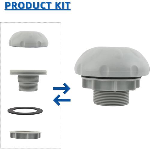 Above Ground Pool Parts, Plunger Valve, Pool Inlet Nozzlet and Outlet Strainer Part Set, Above Ground Swimming Pool Plunger Valves Replacement Part (ＷＴ067)
