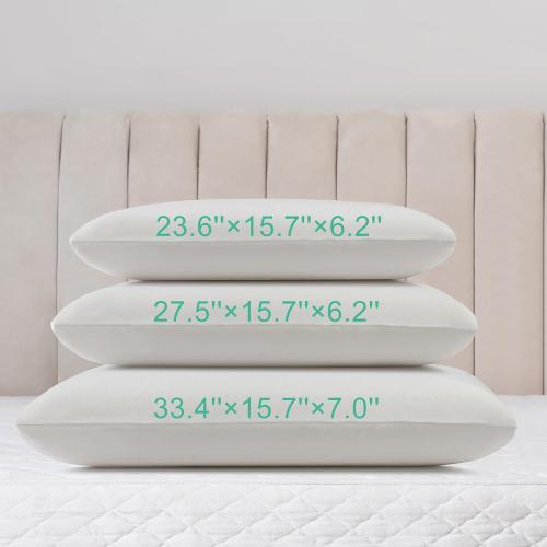 JOTOM Latex Pillow, 100% Talalay Natural Latex Foam Pillow, Soft Sleeping Bed Pillows with Cotton Cover, Queen Size, Perfect for Side/Back Pain, Stomach, Neck, Stress Relief