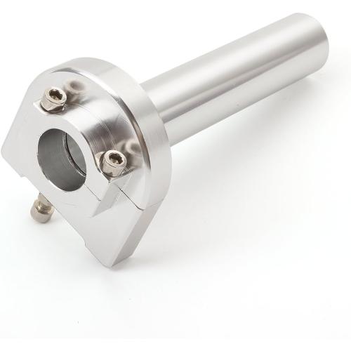 Sliver Motorcycle 7/8 Handlebar Grips Throttle Tube Fit for Most Scooter Sportbikes ATV for Kawasaki Honda Suzuki Yamaha