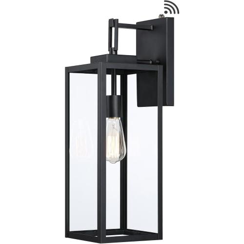 22 Inch Outdoor Wall Light Dusk to Dawn, Extra Large Wall Lantern for House Exterior Wall Sconce with Sensor, Photocell Porch Light for House Outside Garage Patio Lighting, E26 Socket, 1 Pack