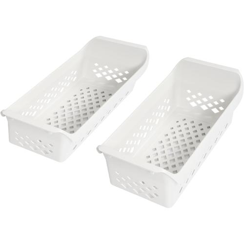 HECASA Storage Basket for Frigidaire Chest Freezer Crisper Drawer Accessory ABS Plastic Replacement 5304512718 White Universal