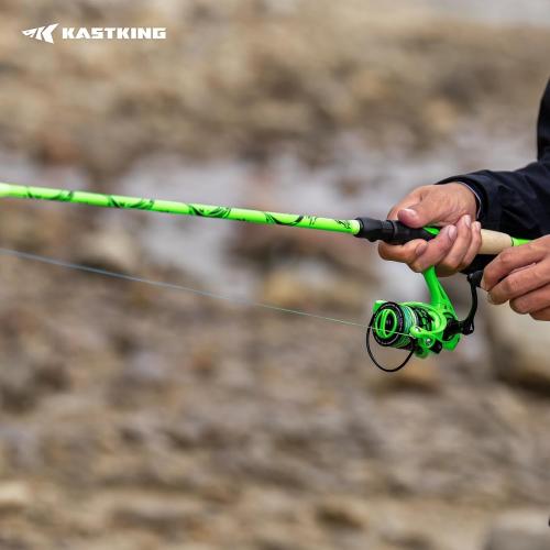 KastKing Zephyr Dual Tip Casting Rods & Spinning Fishing Rods, Lightweight KastFlex IM6 Graphite Rod, Dual Tips Section for Different Powers, Built-in Hook Keeper, PTS Power Transition System