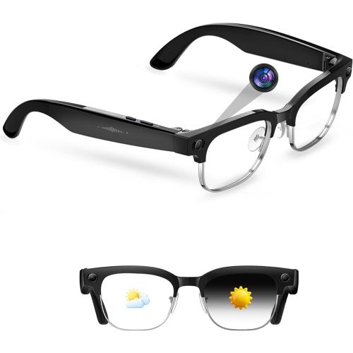 AI Smart Glasses with Camera,  Photo/Video, Anti-Shake Recording, Music & Bluetooth Calling, Real-Time Translation