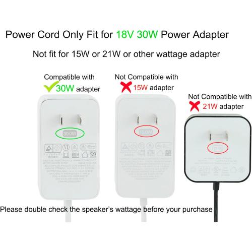 LEFXMOPHY K3V1N9 Power Cord - 30W Replacement for C7H6N3 Show 8, 15, Plus 2nd Gen, Show 10 3rd Gen A8H3N2 K3V1NA - AC Adapter with 5ft Cable