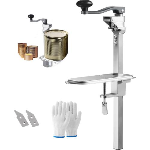 Commercial Can Opener Heavy Duty,24.6” Manual Can Opener for Large Cans Up to 17.9”, Tabletop Industrial Can Opener with Replaceable Blade for Restaurants, Bars (24.6”)