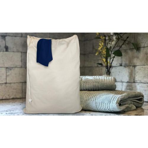 Urban Villa Laundry Bags 4-Pack 28”x36 Extra-Large Cotton Canvas Heavy Duty Washable Durable Travel Laundry Sacks with Drawstring Closure Reusable Hamper Liners for Dirty Clothes Delicates & Lingerie