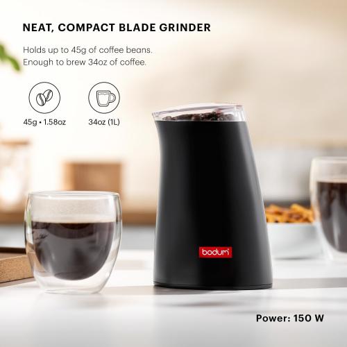 Bodum C-Mill Electric Blade Coffee and Spice Grinder, Stainless Steel Blade, Black‼️light dirt‼️