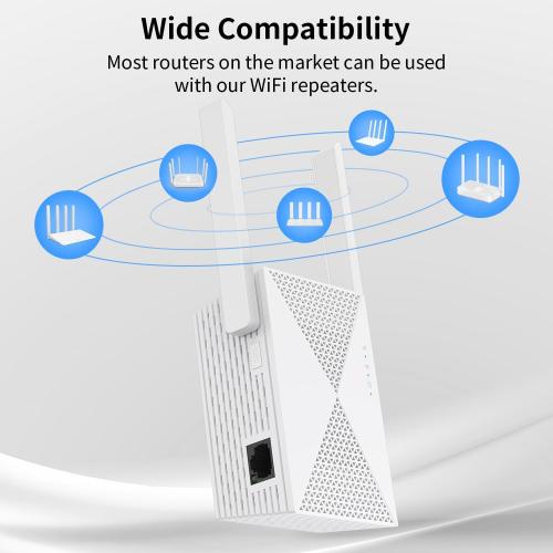 2026 Fastest WiFi Extender Signal Booster - Coverage Up to 9999 sq. ft, Easy Setup, Long Range WiFi Extender, Ethernet Port & Access Point, and Stable Internet Performance with 60  Devices