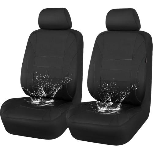 CAR PASS Neoprene EVA Waterproof car seat Covers Front Seats Only, Universal fit for SUV Vehicles Automotive with 5mm Composite EVA Inside,Airbag Compatible (Two Seats, Black and Black)