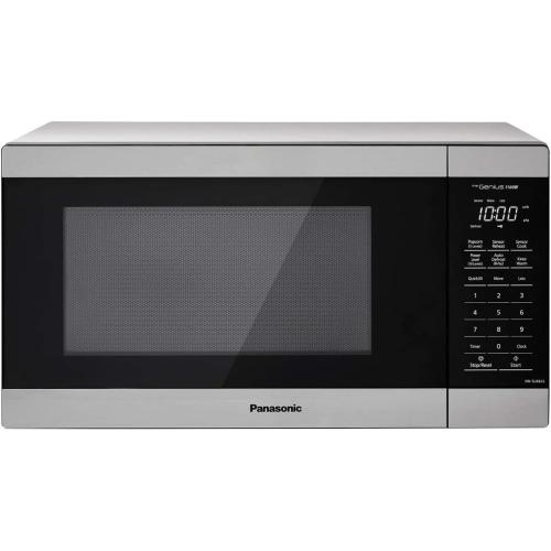 Size 1.3 cu ft Panasonic NN-SU66LS 1100W with Genius Sensor Cook and Auto Defrost Countertop Microwave Oven, 1.3 cu ft, Stainless Steel