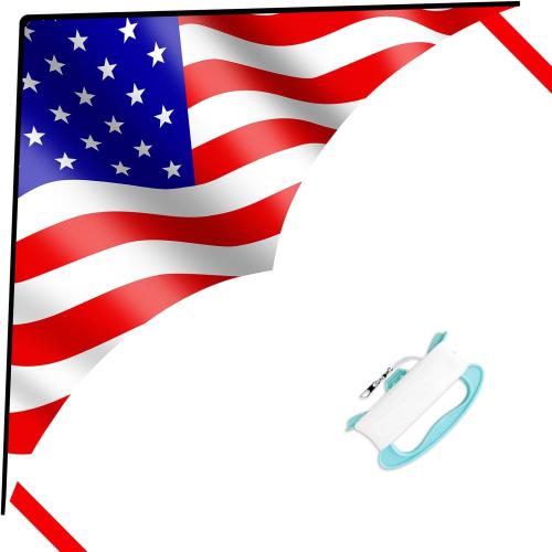 Large Delta Kite for Kids & Adults - Easy to Fly Outdoor Kites for Kids Ages 8-10, Perfect for Beach & Family Activities, Includes Line & Handle