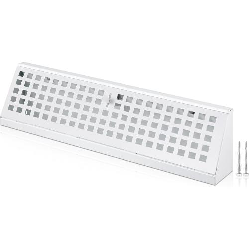 1 Pack 15 Inch Baseboard Register Vent Duct Opening Size, Vent Covers with Air Adjust Lever Including Screws, Baseboard Air Covers for Home Floor Diffuser Wall Corner, Easy Install (White)