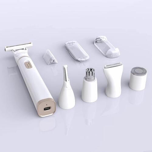 USB charging 5 in 1 ladies shaver eyebrow trimmer nose hair sideburn hair T-blade shaver
