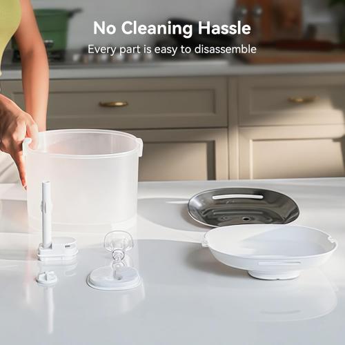 Cheerble Pumpless Cat Water Elfin Fountain, Wireless Pet Fountain Battery Operated, 2L/67oz E1  Automatic Water Dispenser Cats & Dogs MagDrive™ Technology Stainless Steel Tray, No Cleaning Hassle