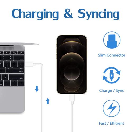 [MFi Certified] iPad iPhone Charger Fast Charging Block with 2-Pack 6.6FT USB to Lightning Cable iPad Charging Cord 12W Foldable Portable Wall Plug Charger for i Pad 9th, 8th,i Pad Pro/Air/Mini,iPhone