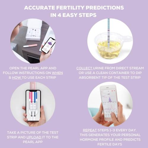 Beurer Ovulation Test Strips and Pregnancy Test Kit | Ovulation Predictor Kit with 15 FSH and 15 LH Strips | Fertility Test Connects to Pearl Fertility App for Natural Family Planning, OT80