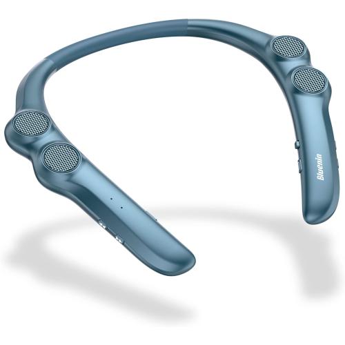Neckband Bluetooth Speaker, Wireless Wearable Speaker w/Built-in Mic,78g Lightweight, High Fidelity 3D Stereo Sound, Portable Speakers for Home, Office and Outdoors