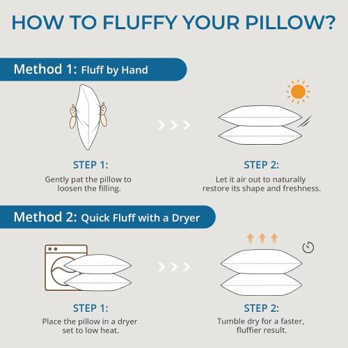 King Pillow - Set of 2 King Size, 20x34 Inches