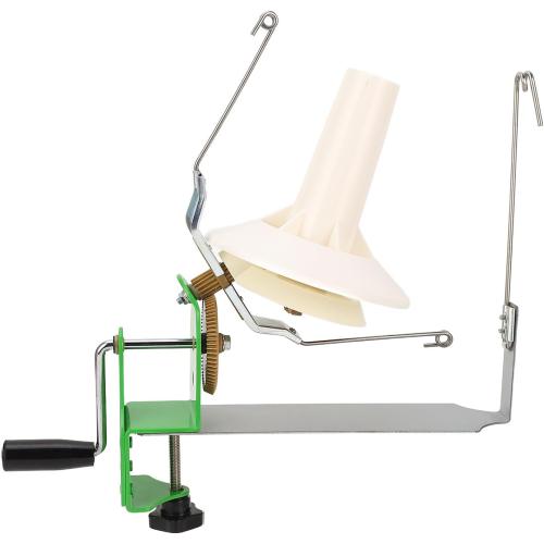 Yarn Winder Hand Operated, Large Capacity Manual Yarn Winder, Stainless Steel and Plastic Wool Winder for Knitting Crocheting, 2 in 1 with 6 Accessories for Efficient