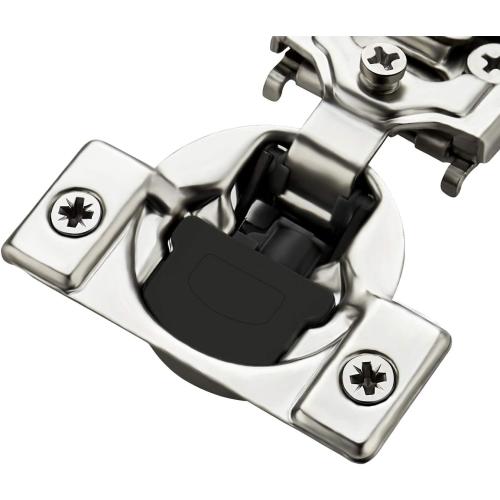 Silver Ravinte 10 Pack 5 Pairs 1/2 inch Overlay Soft Close Hinges for Kitchen Cabinet Hinges Satin Nickel Hidden Hinges Stainless Steel Concealed Hinge self Closing