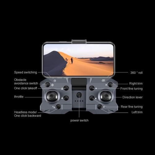 K6 Drone with 3 HD Cameras, Built in Battery, Folding Quadcopter for Age 14 and Older, Real Time View, Optical Positioning Hovering, Beauty Filter Shooting