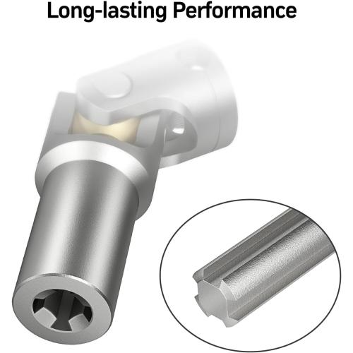 1/14 RC Driveshafts 1Pcs Metal Alloy Silver 1/14 Drive Shaft Compatible with 1/14 Tamiya Trailer Tractor Truck RC Crawler Car (47-57mm)