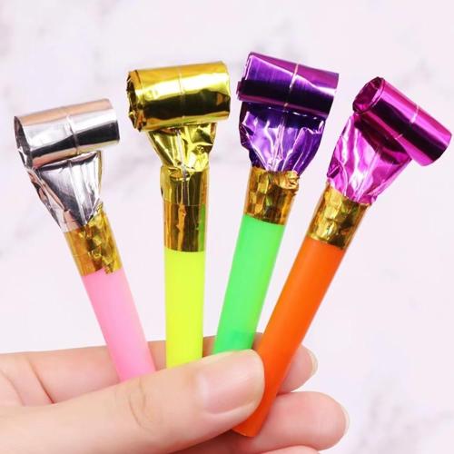Party Blower, Colorful Birthday Noisemakers Funny Birthday Blow Horns Squawkers Party Whistles New Years Party Favors for Kids Adults