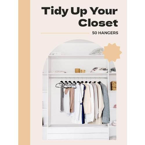 HOUSE DAY Black Plastic Hangers 30 Pack, Slim Space Saving, Non Slip Clothes Hangers with Rubber Pads, Sturdy Heavy Duty Coat Hanger for Closet, S-Shaped Hanger for Shirt, Suit, Pant, Skirt