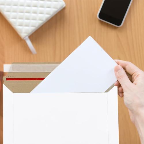 Pack of 30 Rigid Mailers 8 x 10 Inches with Self Adhesive Seal 30 Pack, Bulk White Cardboard Envelopes for Shipping Photo, Documents, Letters, Packaging Supplies