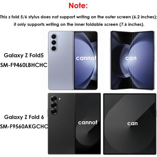 Galaxy Z Fold 6/5 S Pen Fold Edition for Samsung Galaxy Z Fold 6/5 Slim S Pen for Samsung Galaxy Z Fold 6 S Pen Z Fold 5 Stylus Pen(Black) EJ-PF946BBEGUS