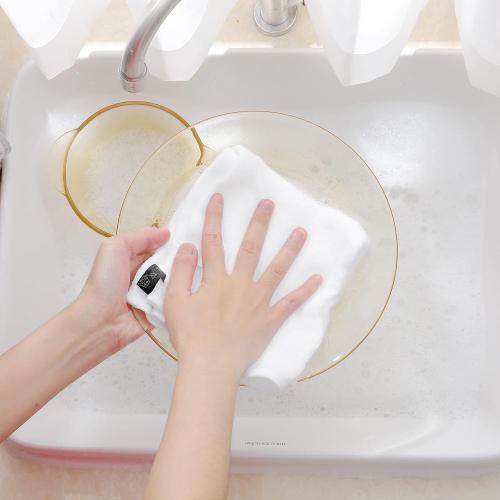 Pack of 8 Size 12x12 Color White Homaxy 100% Cotton Waffle Weave Kitchen Dish Cloths, Ultra Soft Absorbent Quick Drying Dish Towels, 12 x 12 Inches, 8-Pack, White