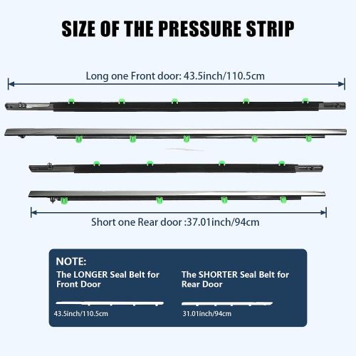 ItranMc Window Molding Trim for 2012-2016 Honda CRV/CR-V,Chrome Outer Door Weather Strip Window Seal Belt,Replace#72450-T0G-A01 72410-T0G-A01 72950-T0G-A01 72910-T0G-A01
