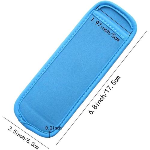 JANYUN 24 Pack Reusable Popsicle Bags Ice Pop Sleeves Antifreezing Sleeves, 8 Colors