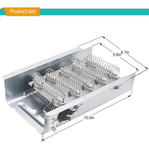 Dryer Heating Element Kit Fit for Whirlpool LER4634EQ1 LER4634EQ2 LER4634JQ1 LER4634PQ0 LER4634PQ1 LER5620KQ1 LER5636EQ3 LER5636EQ2 LER3624EQ1 LER3624EQ0 LER3624JQ0 LER3624JQ1 LER4624DQ1 etc